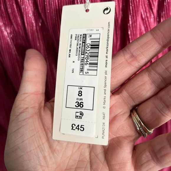 Per una pink  sparkly skirt midi NWT - Picture 5 of 8